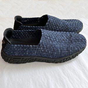 Bernie Mev Cedric slip on elastic shoe blue
